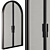 Arched Metal Glass Door Model 3D model small image 4