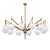 Elegant 12 Arm Brass Chandelier 3D model small image 1