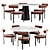 Modern Designer Dining Chair Set 3D model small image 1