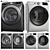 GE Smart Washer Dryer Set 3D model small image 6