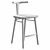 Curved Wood Oxbend Barstool 3D model small image 4