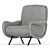 Elegant Cassina 720 Lady Armchair 3D model small image 2