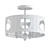 Matte Black Drum Ceiling Light 3D model small image 2