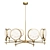 Contemporary Bronze Marble LED Chandelier 3D model small image 1