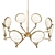 Contemporary Bronze Marble LED Chandelier 3D model small image 2