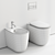 Nolita Back-to-Wall Toilet Bidet 3D model small image 5