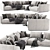 Modern Poliform Bristol L-Shaped Sofa 3D model small image 1