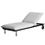 Indulgent Comfort Lounger with Side Table 3D model small image 1