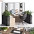 Modern Versatile Home Office Desk 3D model small image 1