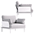 Elegant Reva P Chair Design 3D model small image 3