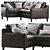  Luxe Beverly 3-Piece Sectional 3D model small image 3