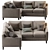  Luxe Beverly 3-Piece Sectional 3D model small image 4