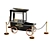 Sleek Black Wedding Bar Cart 3D model small image 2