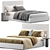 West Elm Haven Slipcover Bed: Modern Design 3D model small image 1