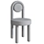 Sarah Sherman Desk Chair White 3D model small image 4