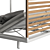 Stylish Pavilion Canopy Daybed 3D model small image 5