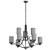 Sleek Elmwood Park Chandelier in Brushed Nickel 3D model small image 2