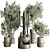 Concrete Vase Indoor Plant Collection 3D model small image 1