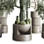 Concrete Vase Indoor Plant Collection 3D model small image 5