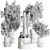 Concrete Vase Indoor Plant Collection 3D model small image 7