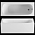 Roca Contesa 140x70 Steel Bathtub 3D model small image 1