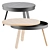 Modern Oak-BLCK CoffeeTable Storage Ø60cm 3D model small image 1