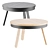 Modern Oak-BLCK CoffeeTable Storage Ø60cm 3D model small image 2