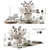 Title: Decor Set with Tableware 3D model small image 1