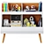 Walnut & White Mid-Century Bookcase 3D model small image 2