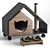 Petture Design Cat House & Bowl 3D model small image 1