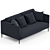 Modern Velvet Oscar Compact Sofa 3D model small image 3