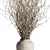 Concrete Vase Dried Branches Bouquet 3D model small image 2