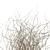 Concrete Vase Dried Branches Bouquet 3D model small image 3