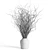 Concrete Vase Dried Branches Bouquet 3D model small image 4