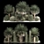 Desert Plant Set for Landscaping with Yucca, Dracaena, Cactus 3D model small image 1