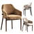 Laura Velvet Upholstered Wood Chair 3D model small image 1