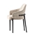 Laura Velvet Upholstered Wood Chair 3D model small image 3