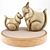 Sleek Fox Candle Holder 3D model small image 2