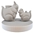 Sleek Fox Candle Holder 3D model small image 4