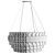 Elegant Bone China Pendant Lamp 3D model small image 3