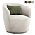 Elegant Swivel Seating Solution 3D model small image 1