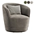 Elegant Swivel Seating Solution 3D model small image 2