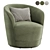 Elegant Swivel Seating Solution 3D model small image 3