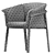 Pedrali Lamorisse Outdoor Aluminium Armchair 3D model small image 7