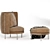 TORII Minotti Armchair, Contemporary Design 3D model small image 3