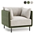 Elegant Victor Armchair: Luxury Accent 3D model small image 1