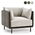 Elegant Victor Armchair: Luxury Accent 3D model small image 2