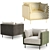 Elegant Victor Armchair: Luxury Accent 3D model small image 4