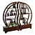 Yin Yang Teak Sphere Bookcase 3D model small image 1