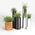 Elegant Metal Vases Collection 3D model small image 1